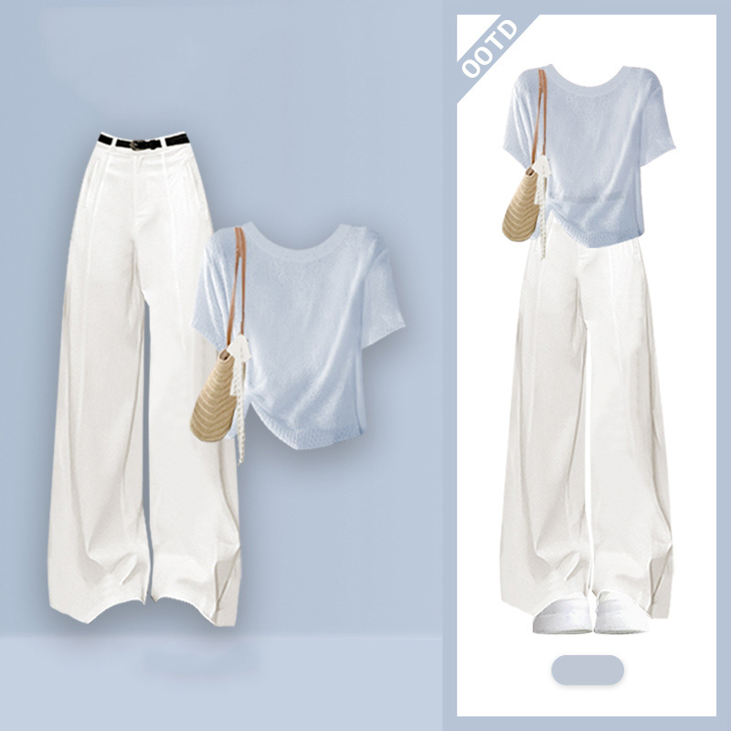 Ｔシャツ+ ワイドパンツ【2点セット】