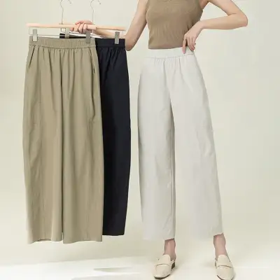 テーパードパンツ  シンプル  カジュアル  スリムに見える  どんなスタイルにも合う  ゆったり  ハイウエスト  ウエストゴム  春夏  新作  おしゃれ / ファッション  レディース