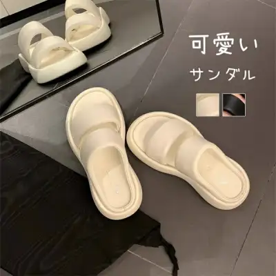 サンダル レディース 厚底サンダル 足つぼ コンフォートサンダル コンフォートスリッパ 夏用 幅広 歩きやすい ルームウェア