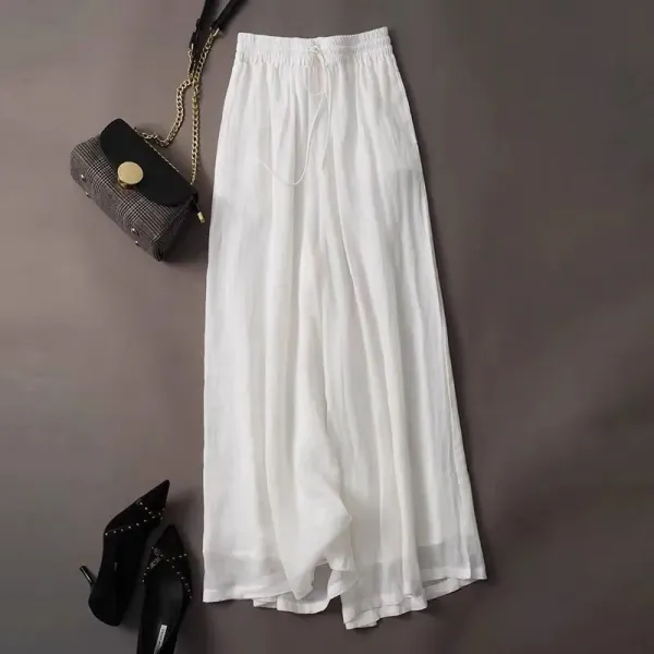 ワイドパンツ  カジュアル  ベージュ  コットン  スリムに見える  ゆったり  夏服  綿麻  文芸  春夏  レトロ  レディース  ボトムス