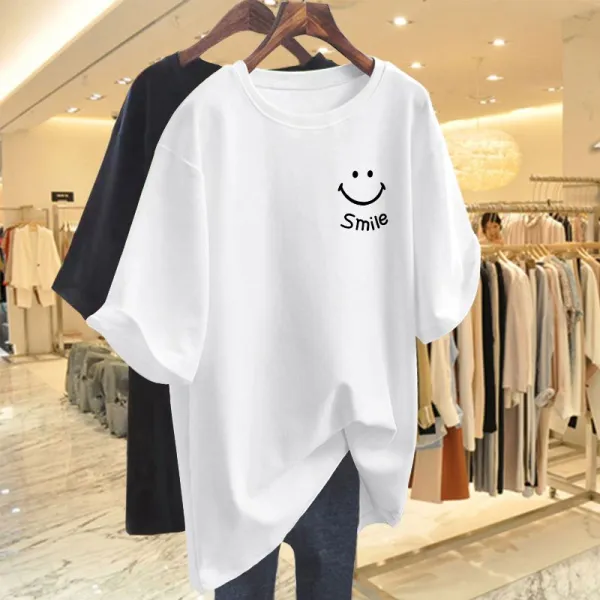 大流行新作 アルファベット 通勤 上品見え ラウンドネック 半袖 シンプル Tシャツ