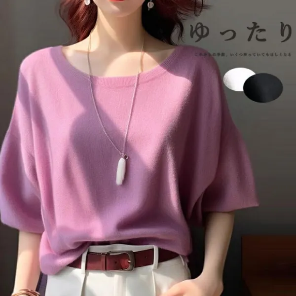 tシャツ レディース 半袖 カットソー 半袖tシャツ Tシャツ Uネック 30代 40代 20代 50代