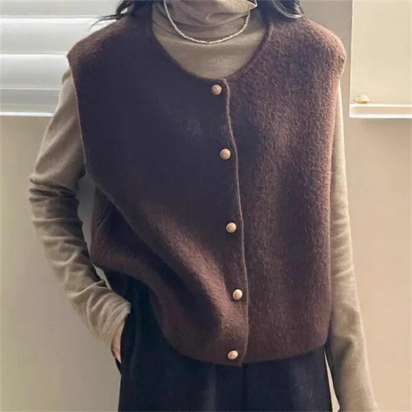 ニットベスト 重ね着 レディース トップス ノースリーブ セーター ｖネック コーデ ニット ベスト レイヤード レイヤード風 おしゃれ