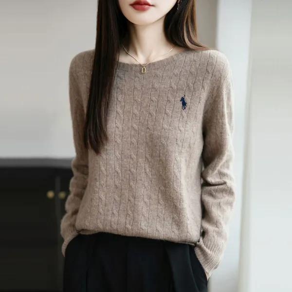 【全9色】セーター長袖無地ラウンドネックニット｜冷え対策