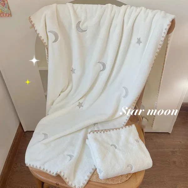 可愛いデザインバスタオル無地吸水速乾かわいい刺繍目を奪われる吸水・速乾糸多機能フェイスタオル雑貨