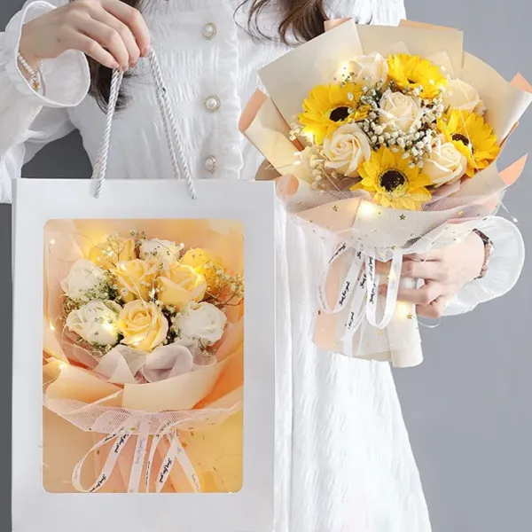 ソープフラワー敬老の日母の日フラワーギフトバラ人気造花ブーケ誕生日プレゼント枯れない花記念日退職結婚祝い花束