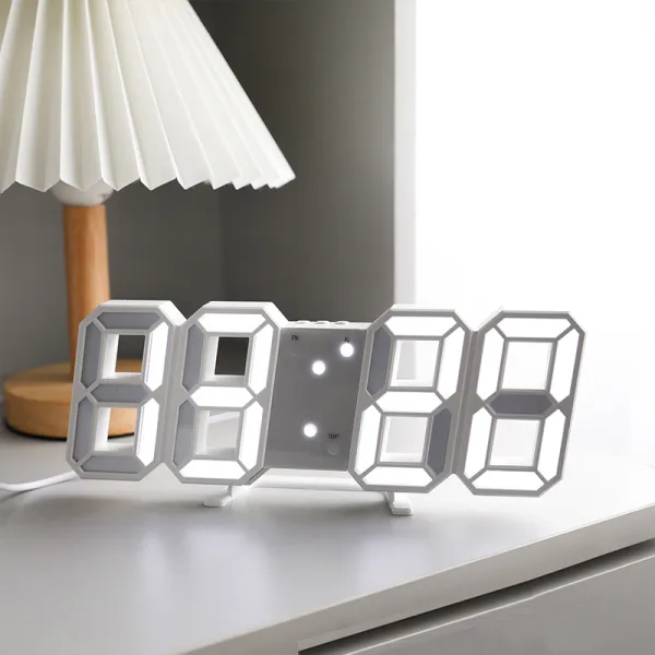 LED時計3Dデジタル目覚ましクロック時計おしゃれ多機能置き時計雑貨