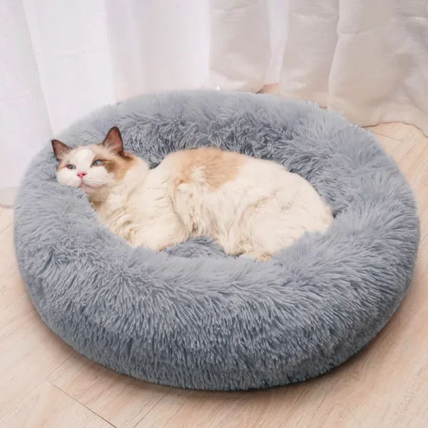 3色選べる可愛いふわふわ猫用犬用ベッド柔らかい洗える小型犬用ペット寝具