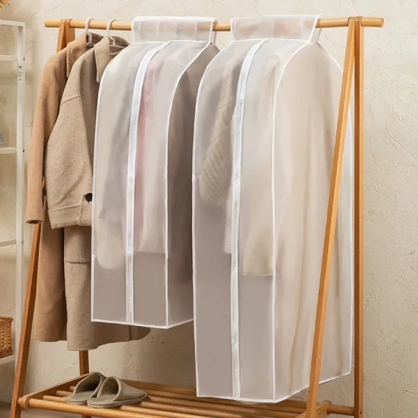 防塵防虫防カビ1個入り衣類カバーハンガーラックカバー丈夫収納袋衣類収納服ダストカバー取付簡単収納ケース