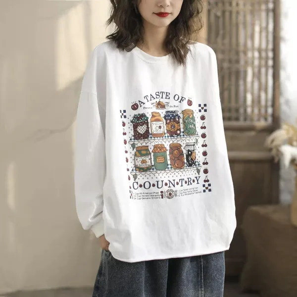 Tシャツ  パーカー  カジュアル  プリント  コットン  長袖  どんなスタイルにも合う  ゆったり  クルーネック  プルオーバー  薄  コットン100%  中華風  春夏  新作  流行