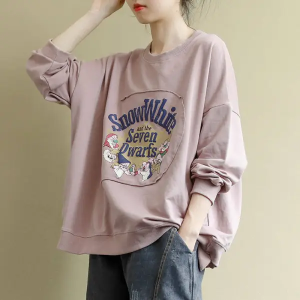 Tシャツ  パーカー  コットン  長袖  ゆったり  秋  文芸  コットン100%  インナー  新作  レトロ  レディース  大きめサイズ