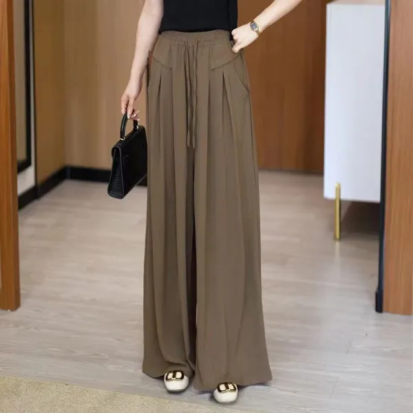 「ハイウエスト」ファッション感満々 柔らかくて優しい印象 シンプル 無地 カジュアルパンツ 夏服 夏コーデ ファッション 今日のコーデ 大人コーデ レディース