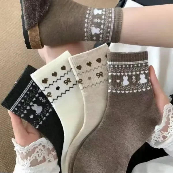 今季大注目 プリント 秋冬 女性用ソックス
