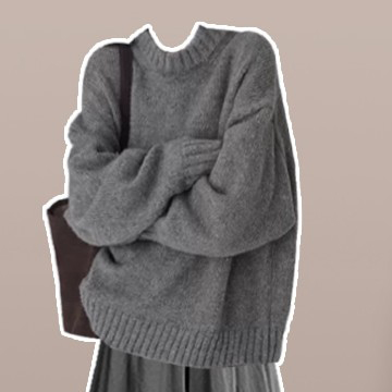 単品／グレー／ニットセーター