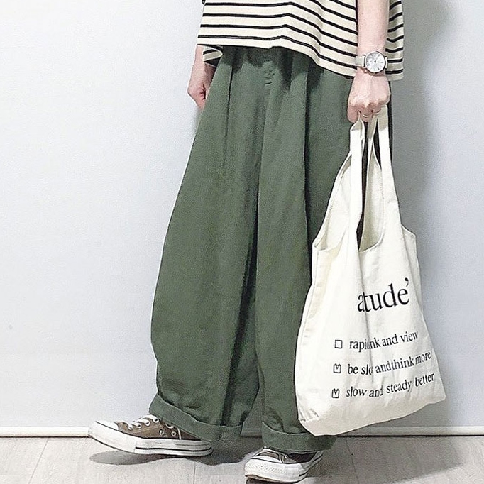 オリーブ/パンツ/単品