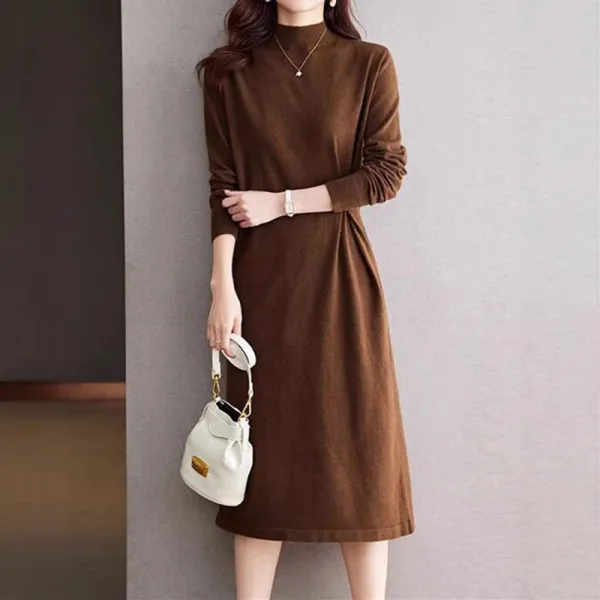 ワンピース  ニット  コート  ニット / セーター  スリムに見える  冬  普通  気質  新作  秋冬シーズン  レディース  ミディ丈 / ミディアム丈