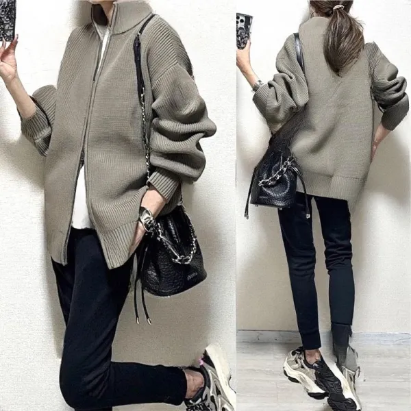 ファスナー  アウター  タートルネック  秋  新作