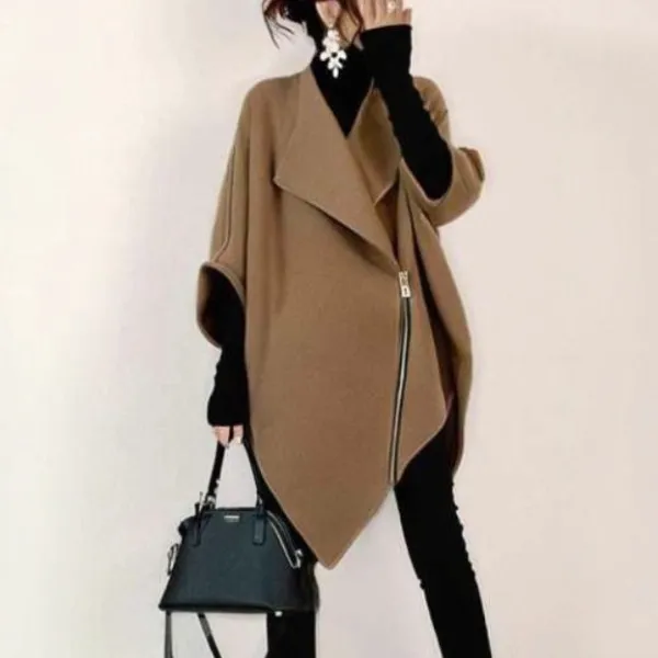 ファスナー  五分袖  アウター  折り襟  普通  高級  新作  サイドファスナー  高級感