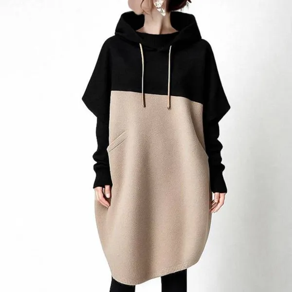 韓国人気新品 配色 切り替え 長袖 フード付き ポケット付き ファッション パーカー/ジャージ