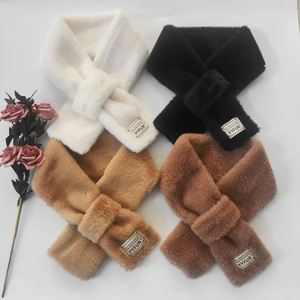 【9999円達成でGET！】韓国風ファッションモフモフ無地シンプルファッションカジュアル暖かいマフラー