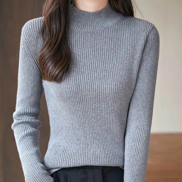 ニット  ニット / セーター  コットン  スリムに見える  どんなスタイルにも合う  タートルネック  インナー  ニットセーター  レディース  ハイネック