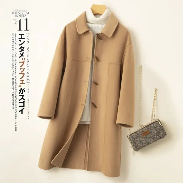 『今売れてます!』 長袖 ボタン ボタン 折り襟 無地 ファッション コート