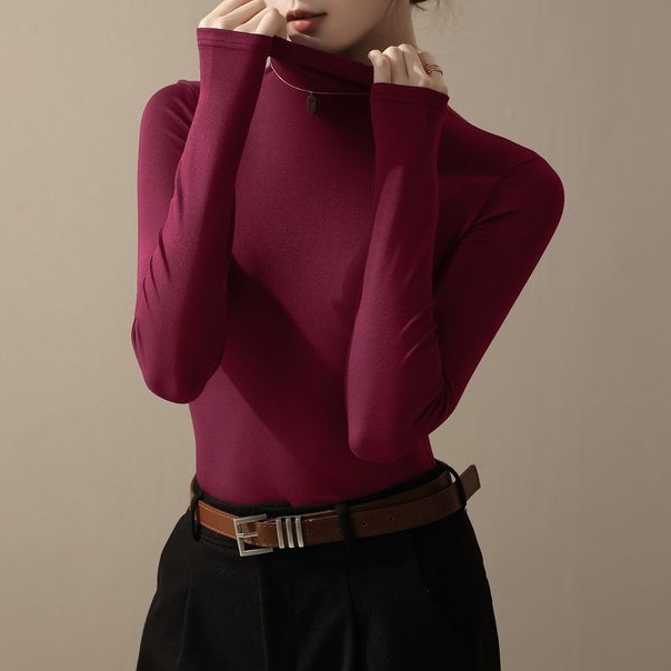 ワインレッド (ハイネック)