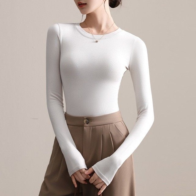 ホワイト (クルーネック)