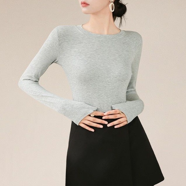 ライトグレー (クルーネック)