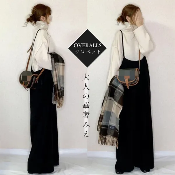 好評続出!!どんな体型にも適合◎ 個性的なデザイン 無地 ロング カジュアル サロペット・オーバーオール
