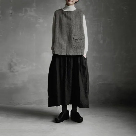 【2点セット】ベスト  クルーネック  スリット  新作