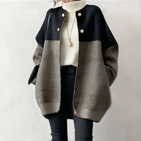 ファスナー  コート  デコレーション  新作  日本風  バイカラー