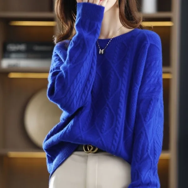 セーター無地プルオーバー長袖｜心地よい