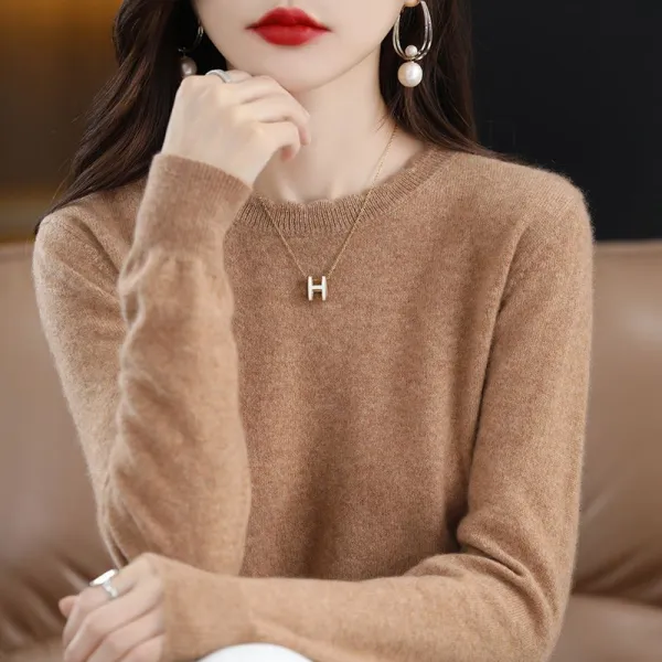 ニット  ニット / セーター  ニットトップス  長袖  ゆったり  クルーネック  薄  インナー  レディース