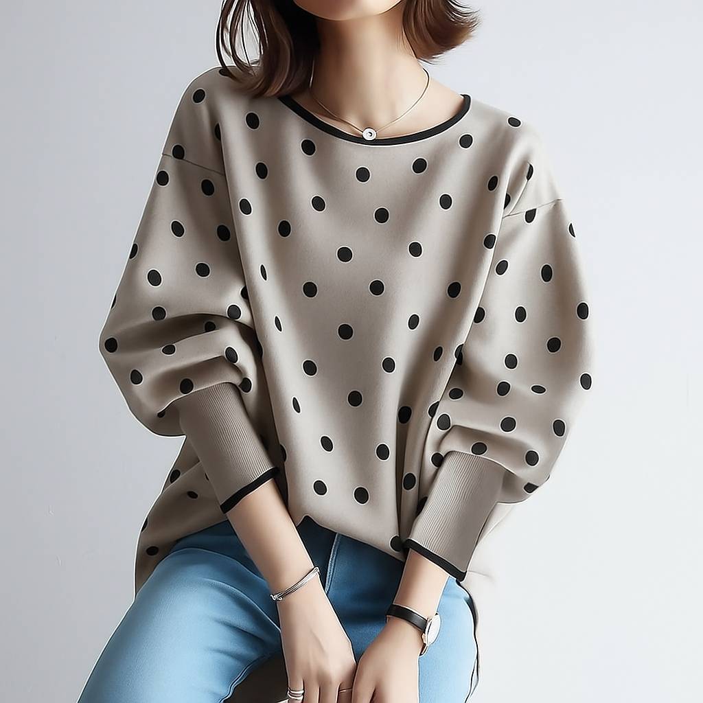 アプリコットドット柄