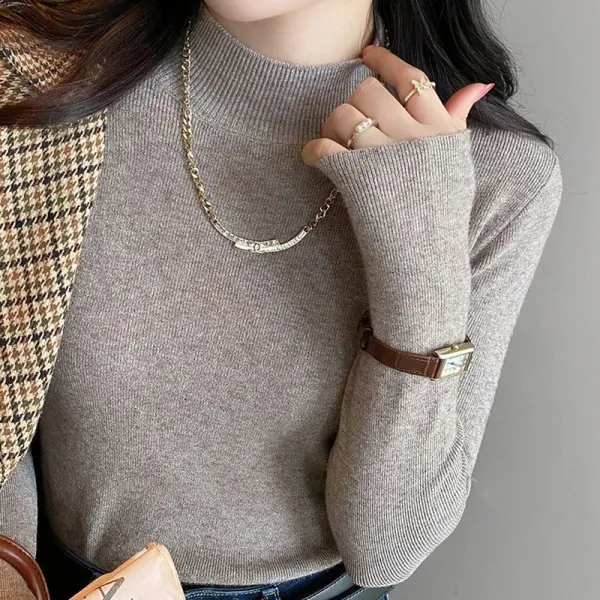 新発売！防寒長袖ハーフネックニット無地ファッションニット・セーター