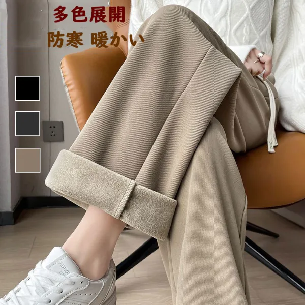 今季人気 大きめのサイズ感 無地 ロング丈 ポケット付き 着痩せ効果 カジュアル ガウチョパンツ