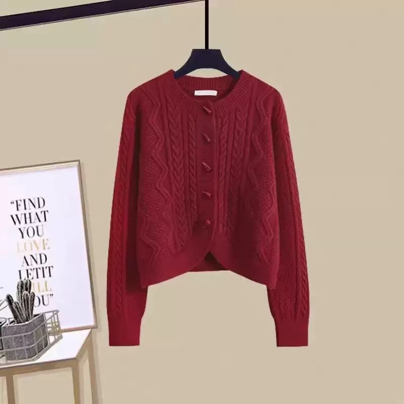 レッド/カーディガン/単品