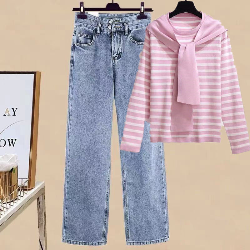 ピンク/tシャツ+カジュアルパンツ/セット