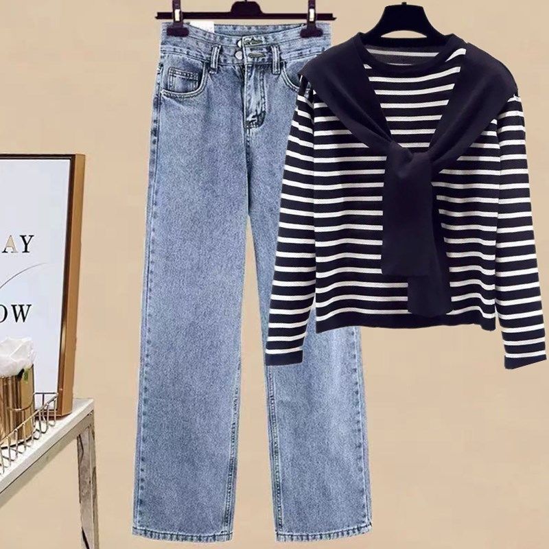 ブラック/tシャツ+カジュアルパンツ/セット