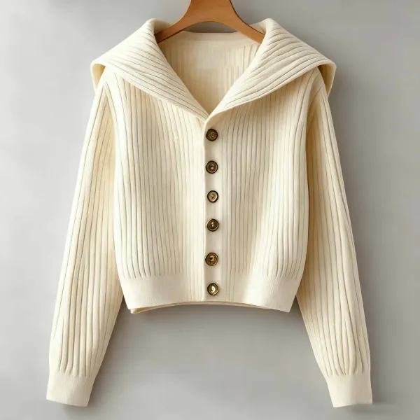 大人のお洒落をキャッチ! シングルブレスト 長袖 ニット フード付き 無地 ファッション カーディガン