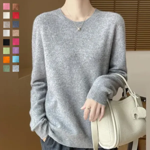 【全16色】ニットセーターラウンドネックプルオーバー長袖無地 | 女性らしさ全開♡