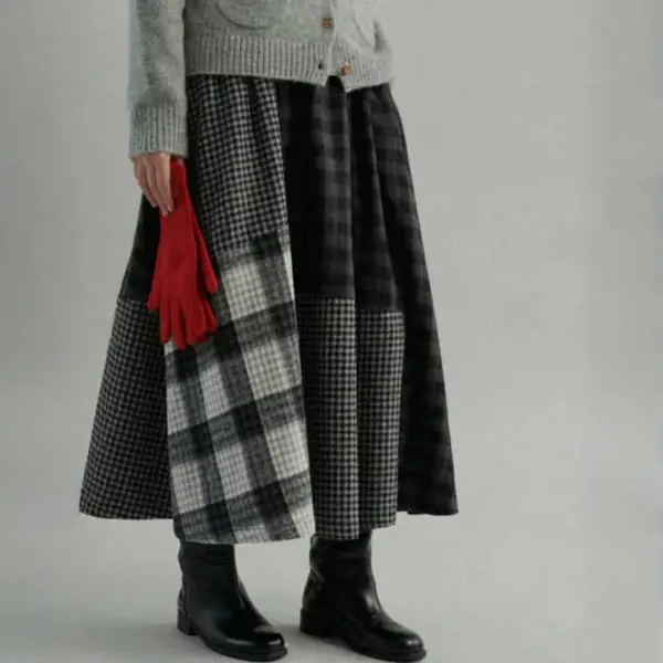 スカートチェック柄Aライン｜大人のお洒落をキャッチ