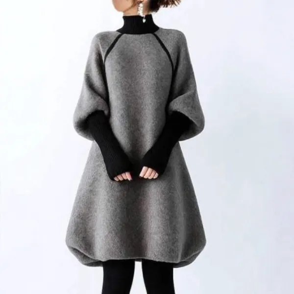 長袖  タートルネック  新作  日本風  バイカラー