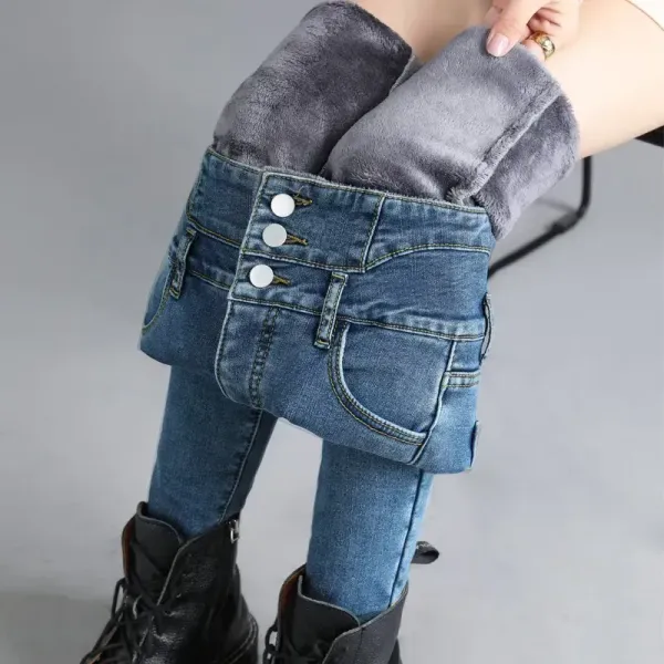 人気商品再入荷 デニム ロング丈 着痩せ 無地 ハイウエスト ファッション ジーンズ