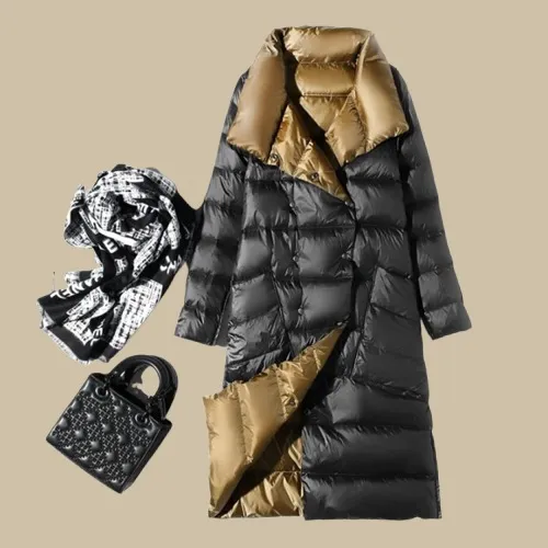 新作  体型カバー  ロング  膝下丈  冬  アウター