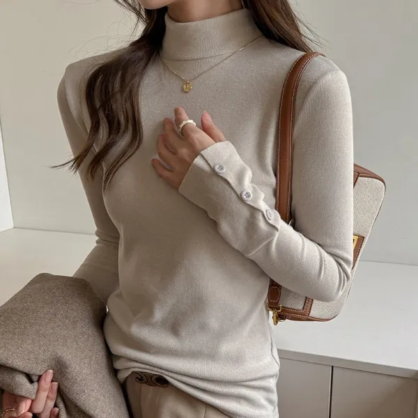 カシミヤ  長袖  タートルネック  デザイン  高級  インナー  レディース  ハイネック  高級感