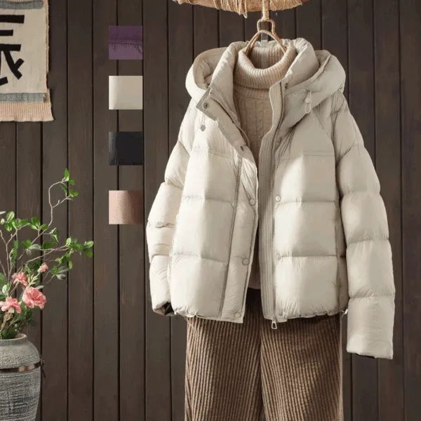 【全4色】中綿コート無地フード付き長袖  | 毎日モテ続けちゃう！