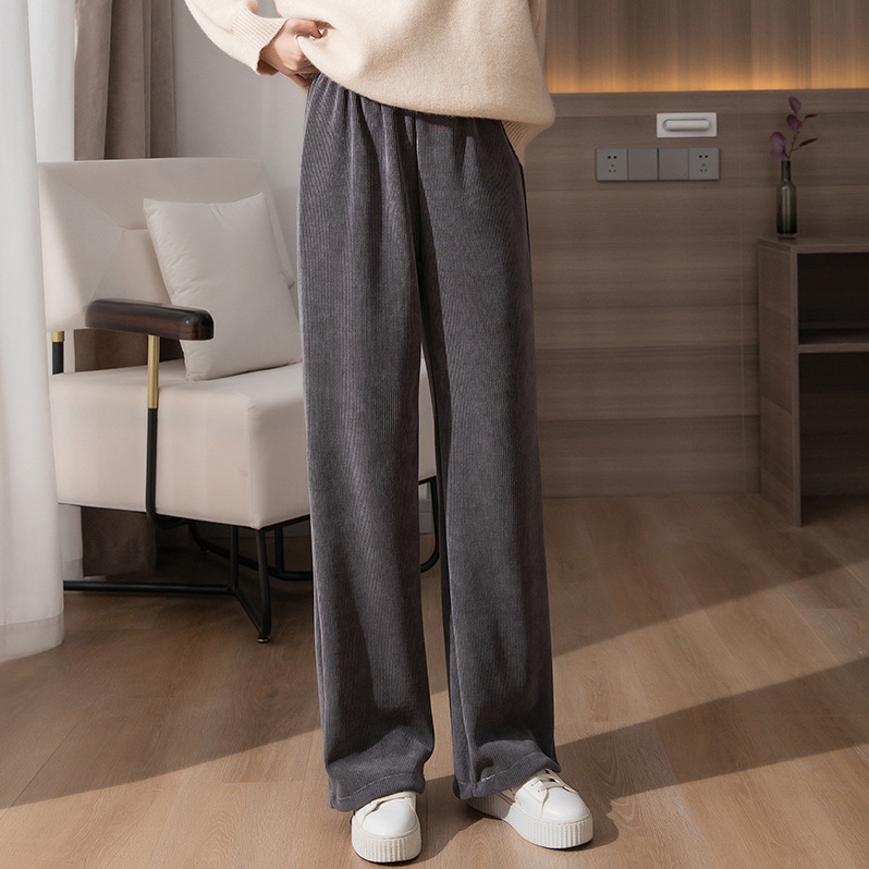 グレー/ロング/裏起毛