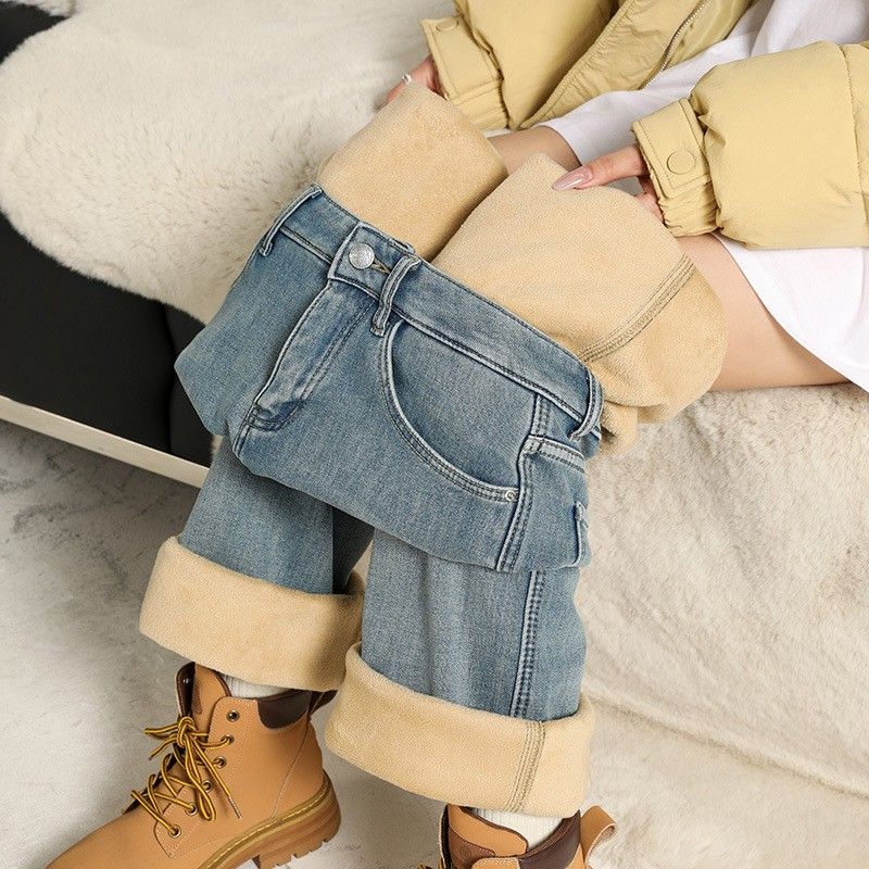 レトロブルー (裏起毛/フルレングス)